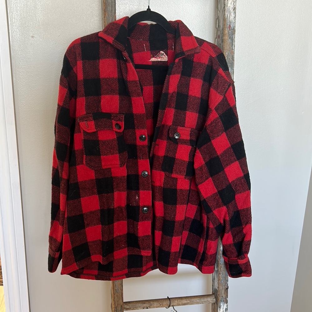 Vintage Falcon Brand Wool Blend Button Down
